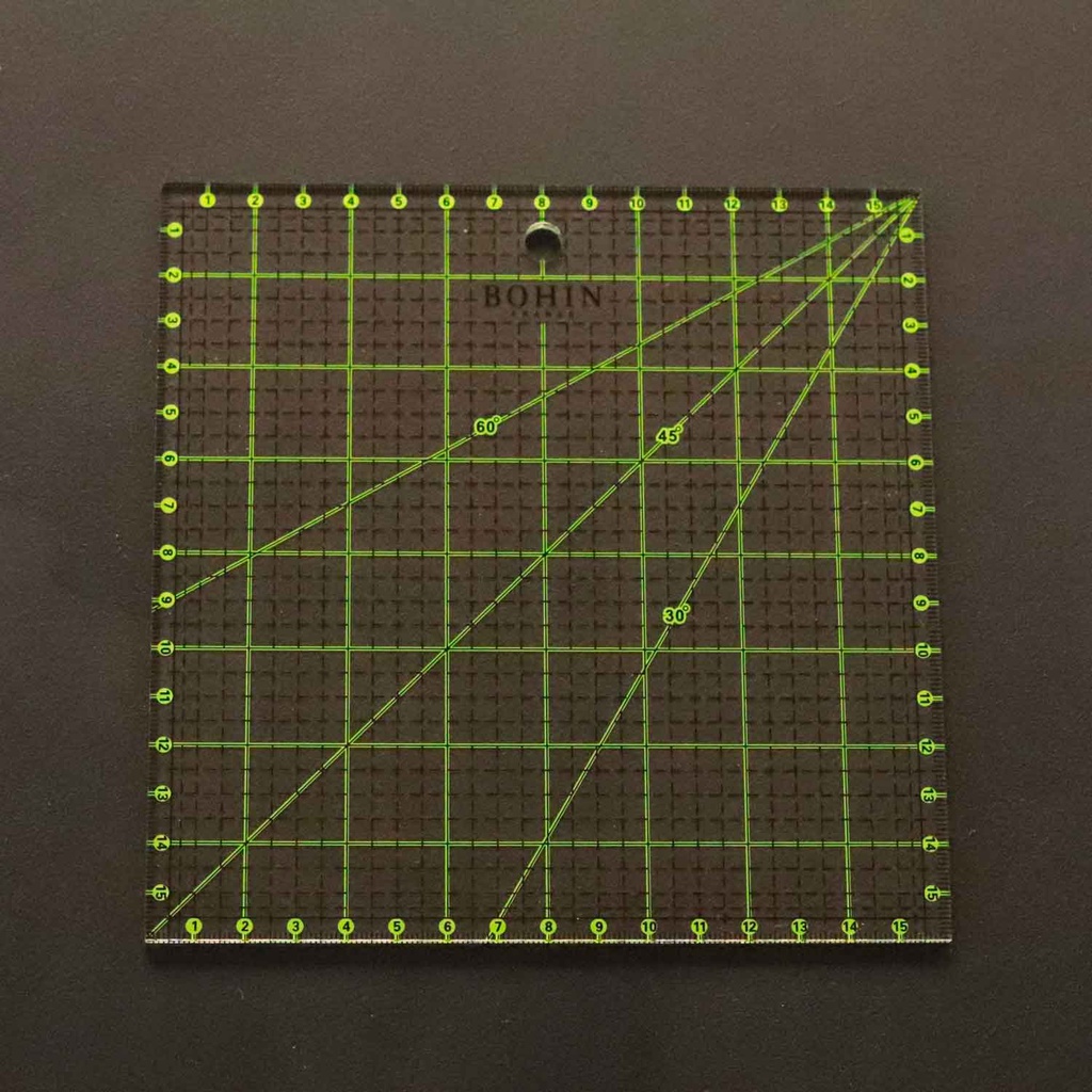 Règle carrée pour le patchwork robuste 16 cm x 16 cm