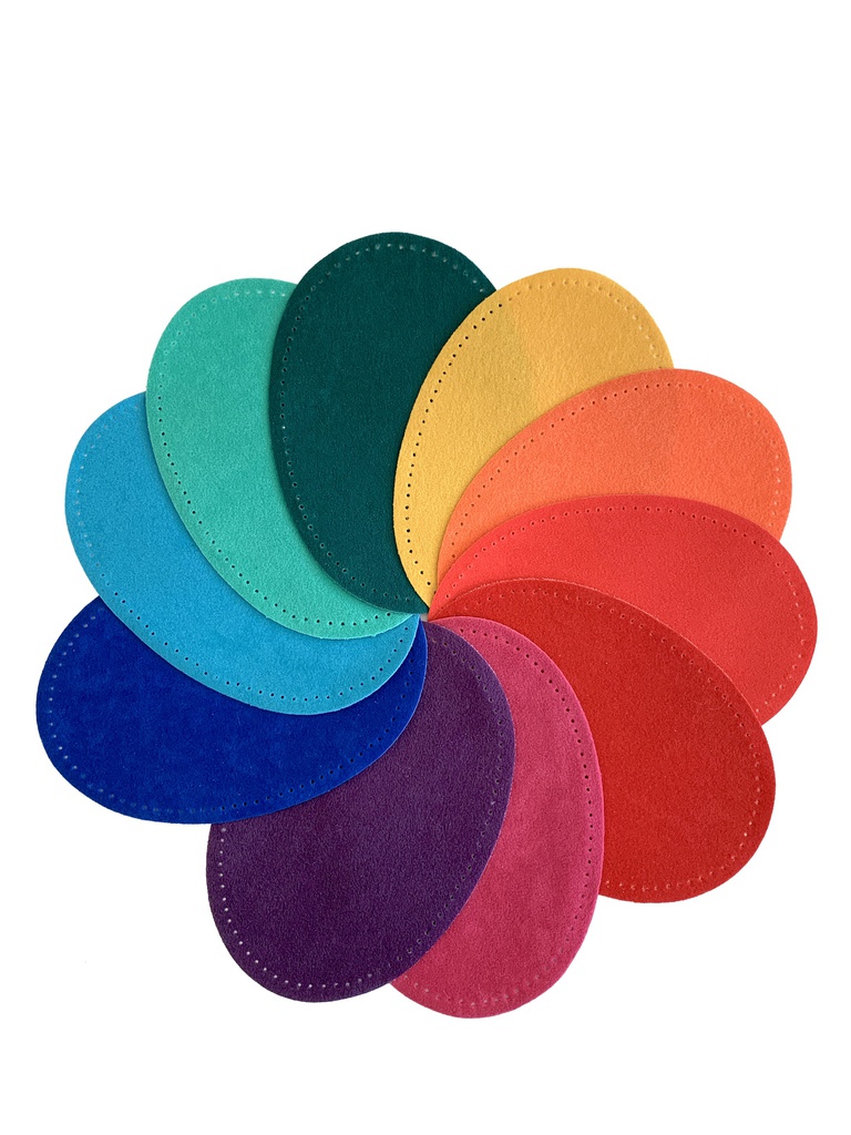 Pack of 10 &quot;POP colors&quot; iron-on oval repair patches