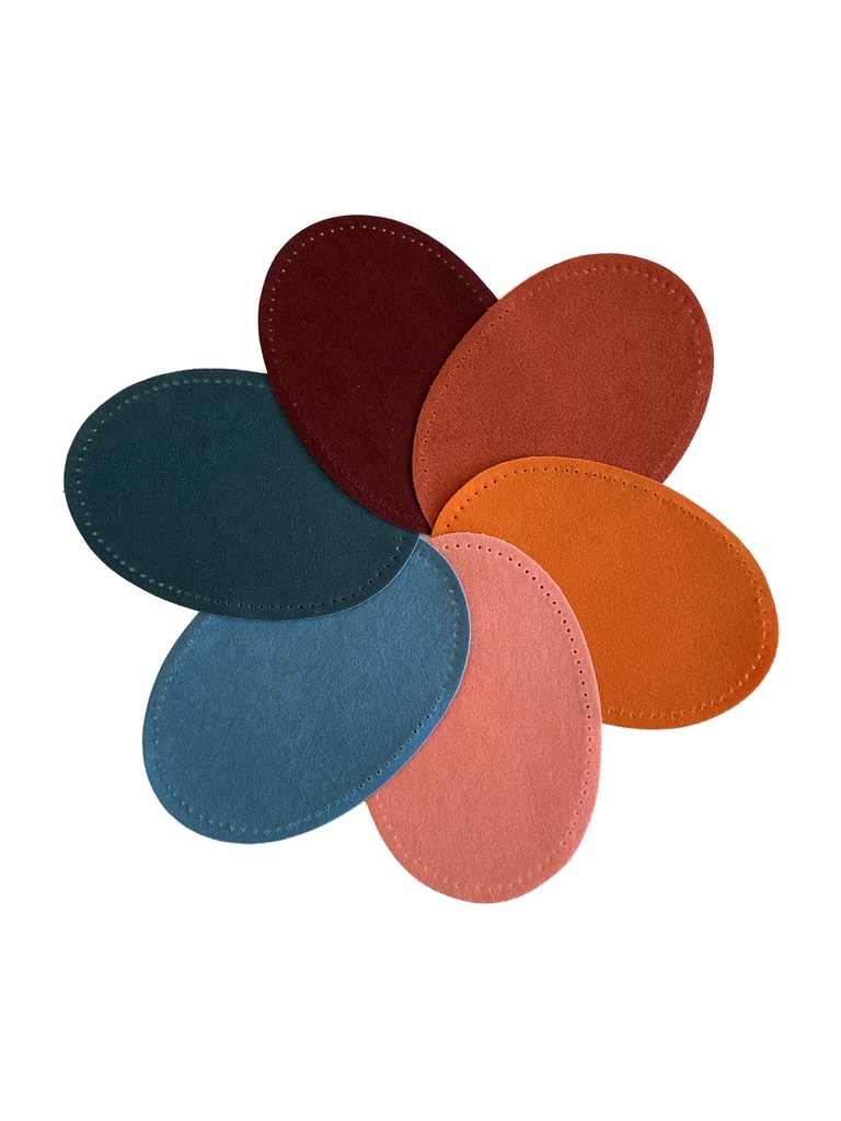 Pack of 6 &quot;timeless colors&quot; iron-on oval  repair patches