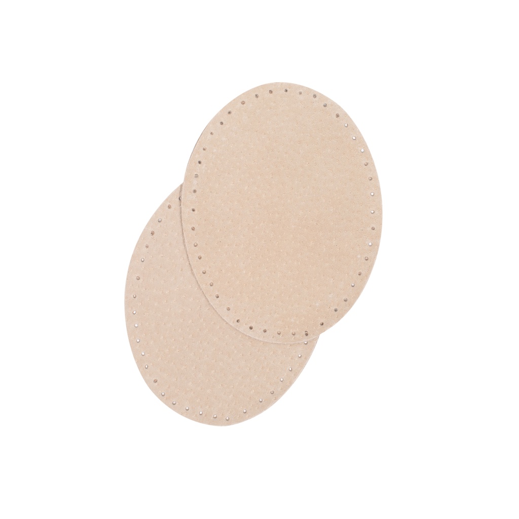 Sew-on oval leather repair patches