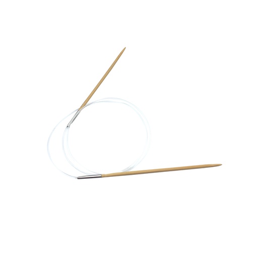 Aiguilles à tricoter circulaires en bambou - 80 cm