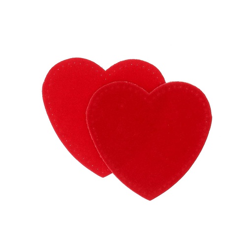 [W98983] Heart iron-on patches 4 1/16'' x 4''